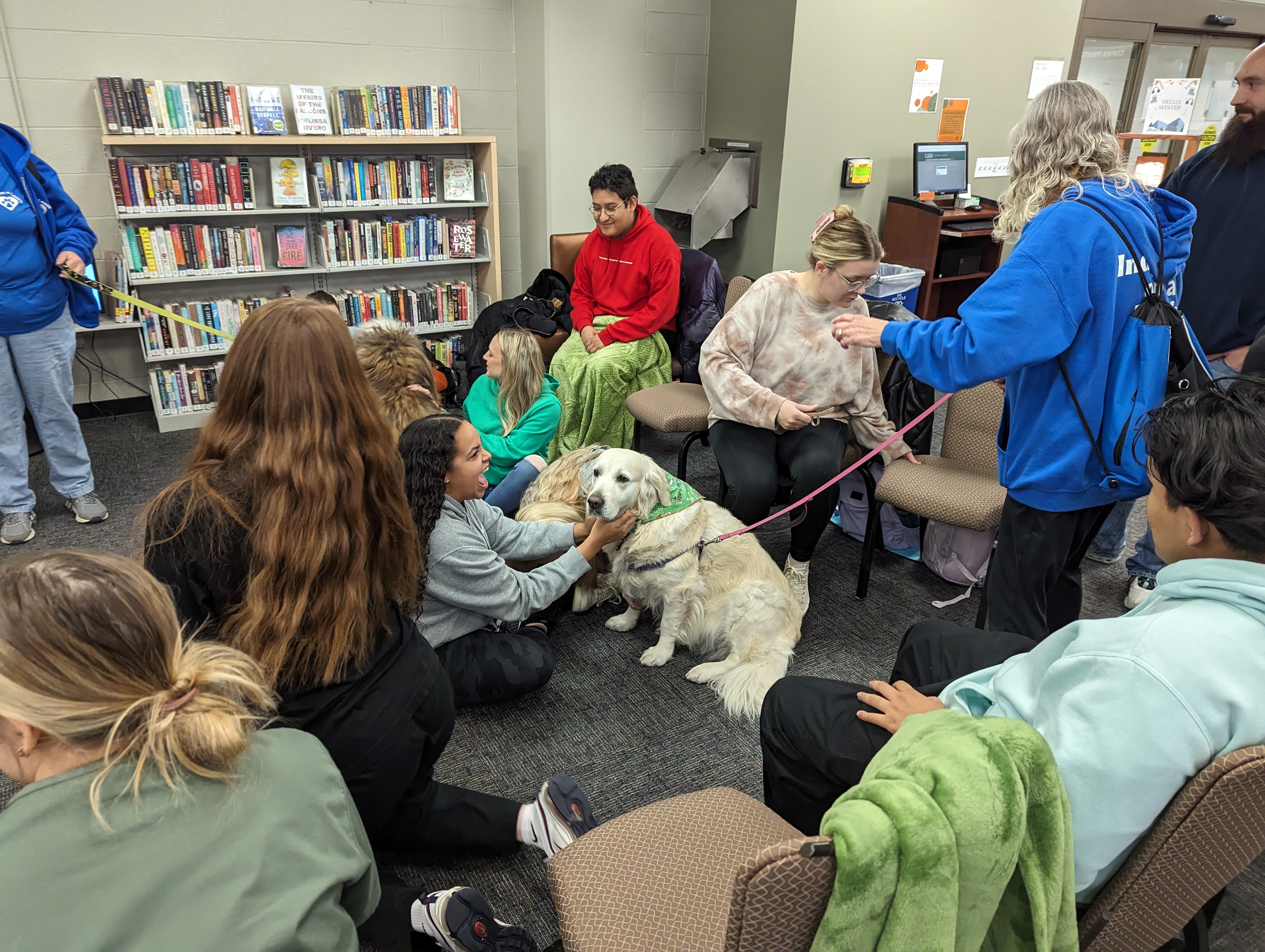 PAWS: Therapy Dogs Help Students At Ivy Tech Lawrence Decompress During ...