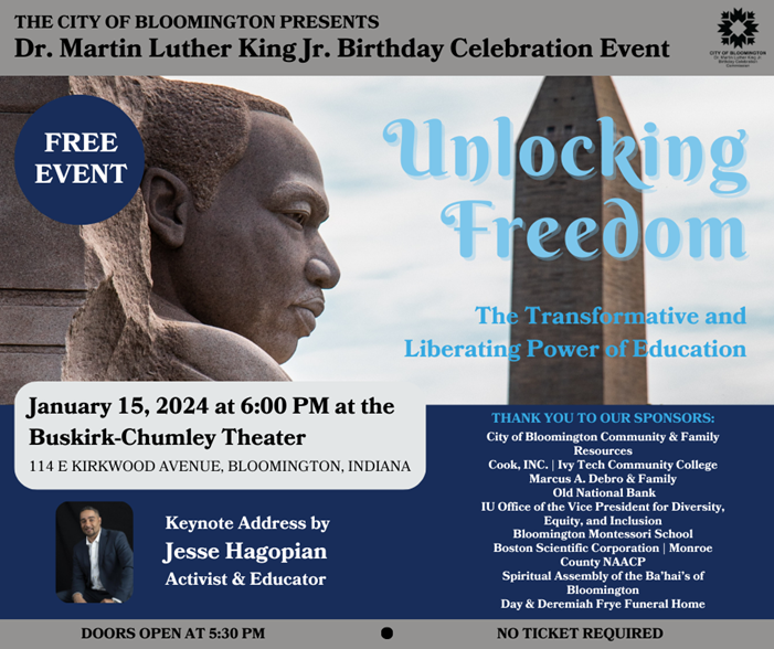Bloomington Martin Luther King Jr Day Flyer