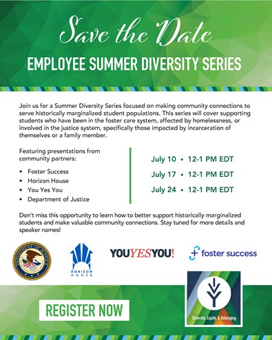 Summer Diversity Save the Date flyer